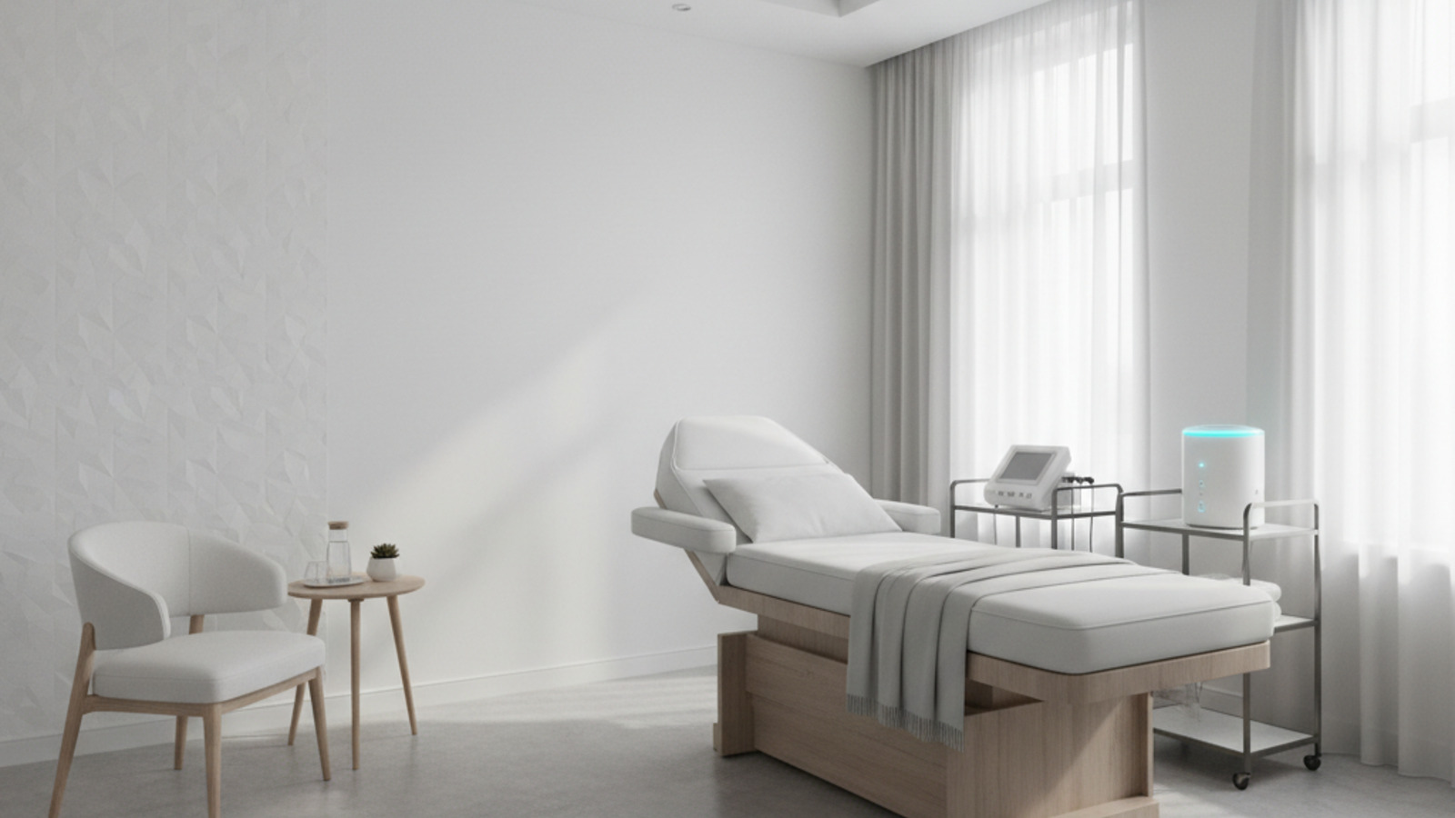 Modern medspa treatment room